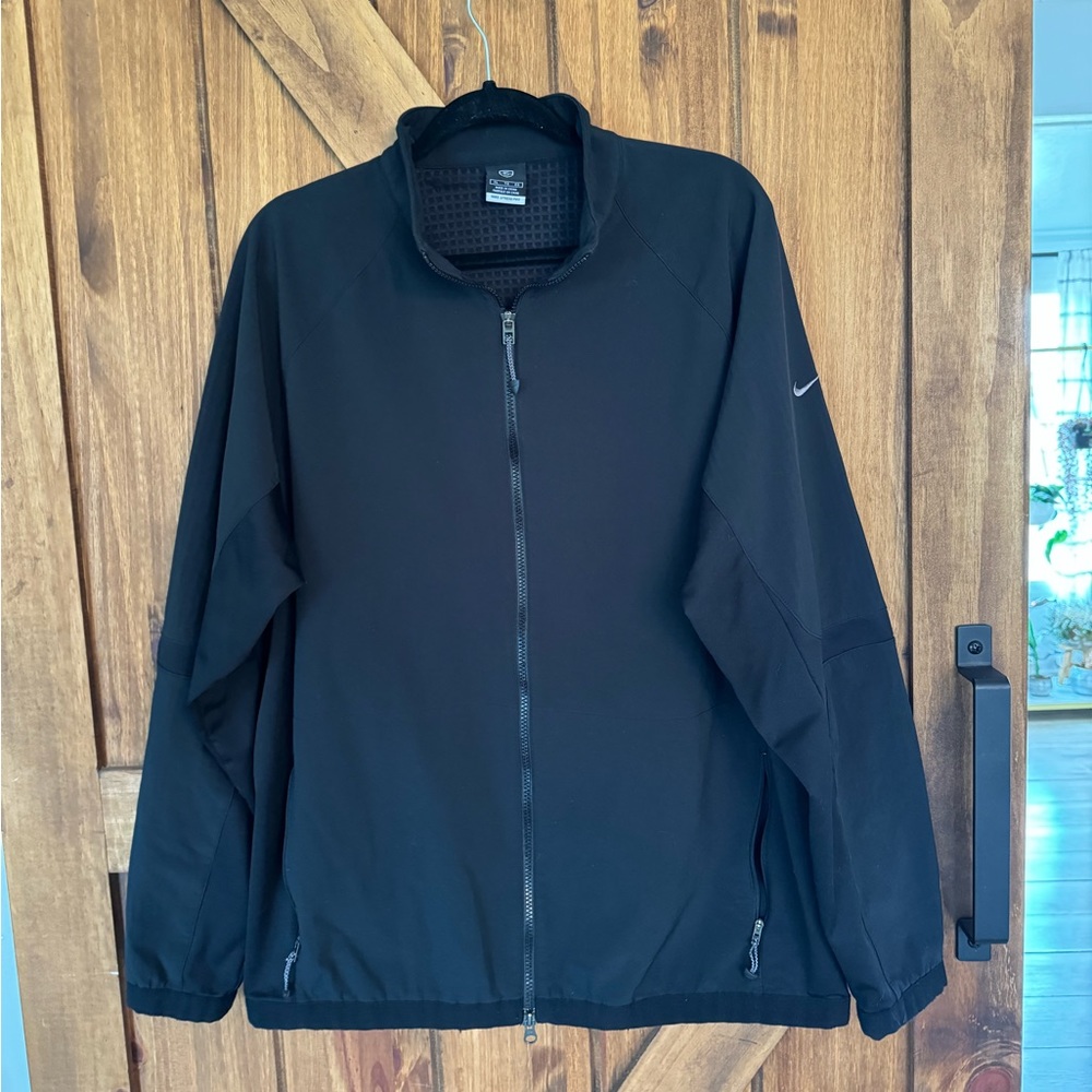 Mens Nike‎ Black Sphere Pro Golf Two-Way Full Zip Jacket Size XL